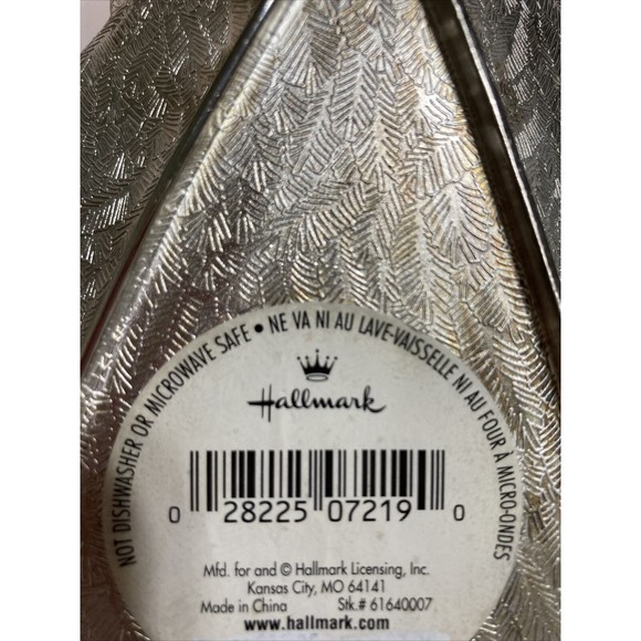 HALLMARK 1995 Vintage Christmas Holiday Tree Candy Trinket Dish Joy Hope Love 8" - Picture 10 of 12